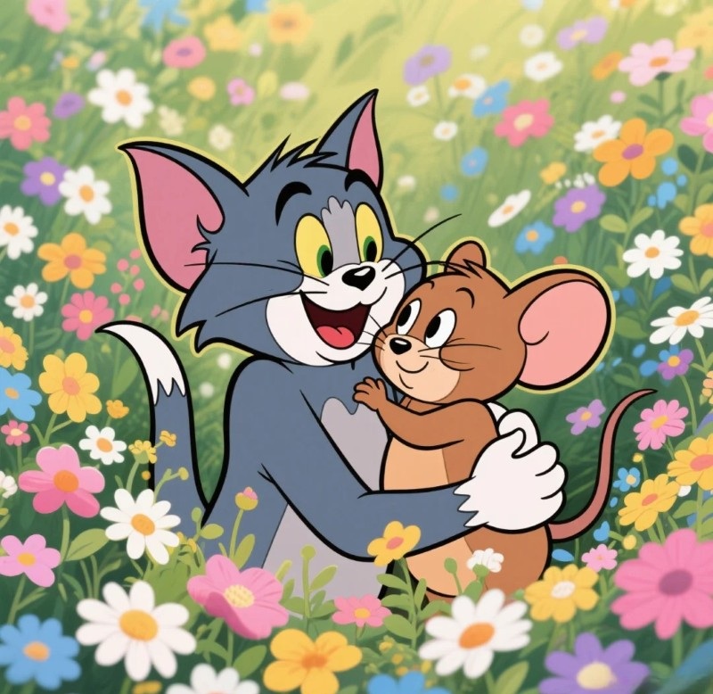 cute tom and jerry friendship
