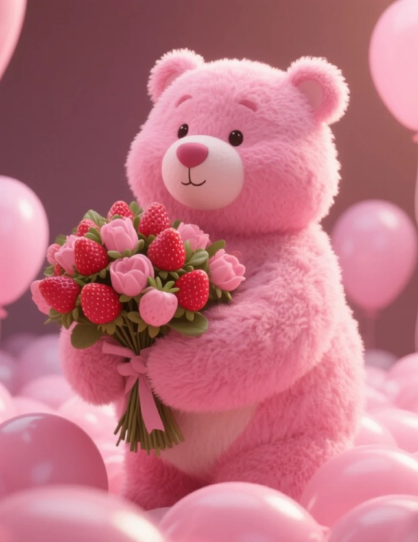 pink teddy bear dp 13