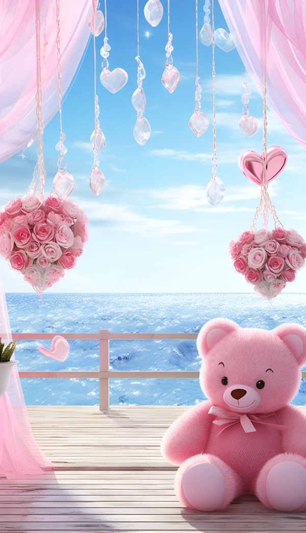 pink teddy bear dp 24