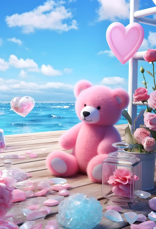 pink teddy bear dp 25