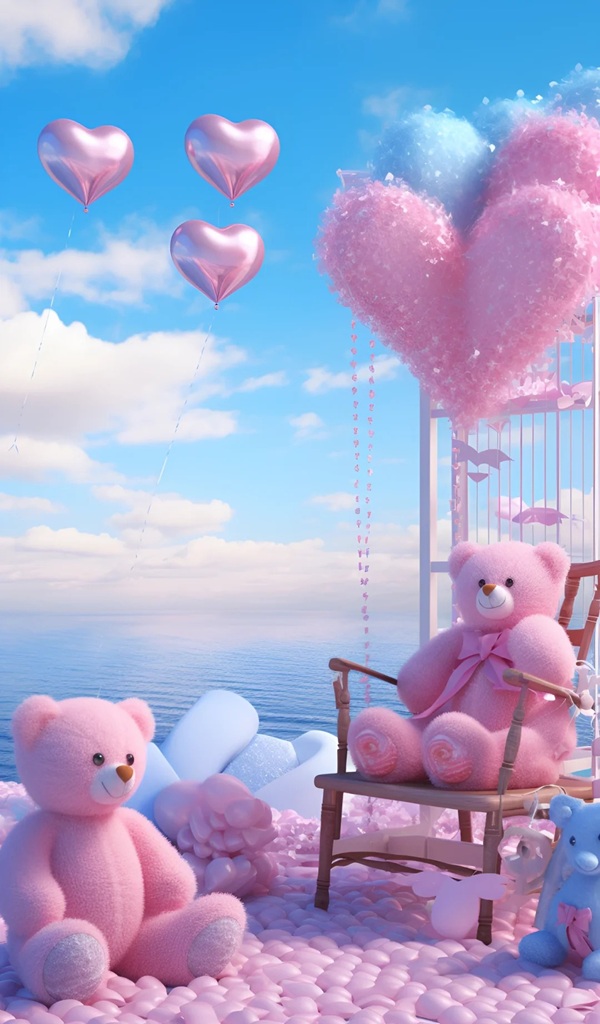 pink teddy bear dp 27