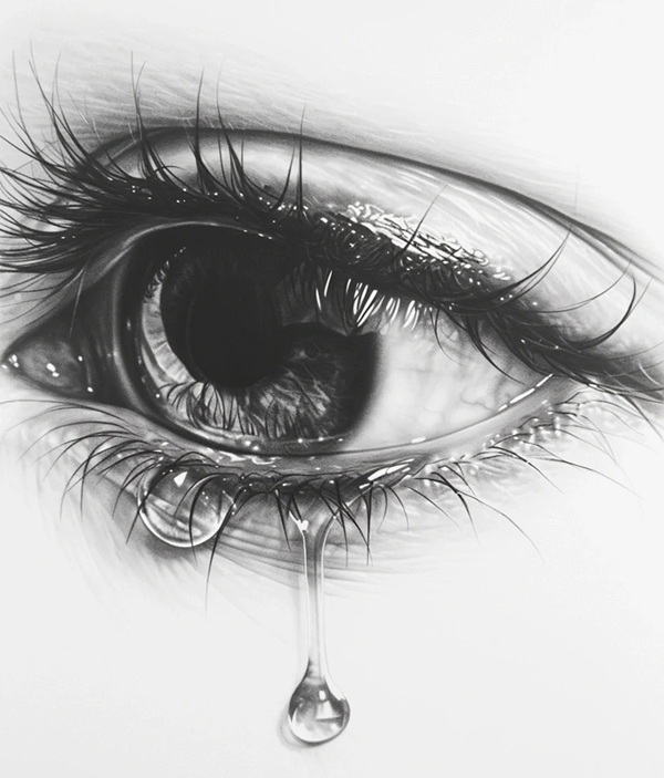 sad crying eyes dp